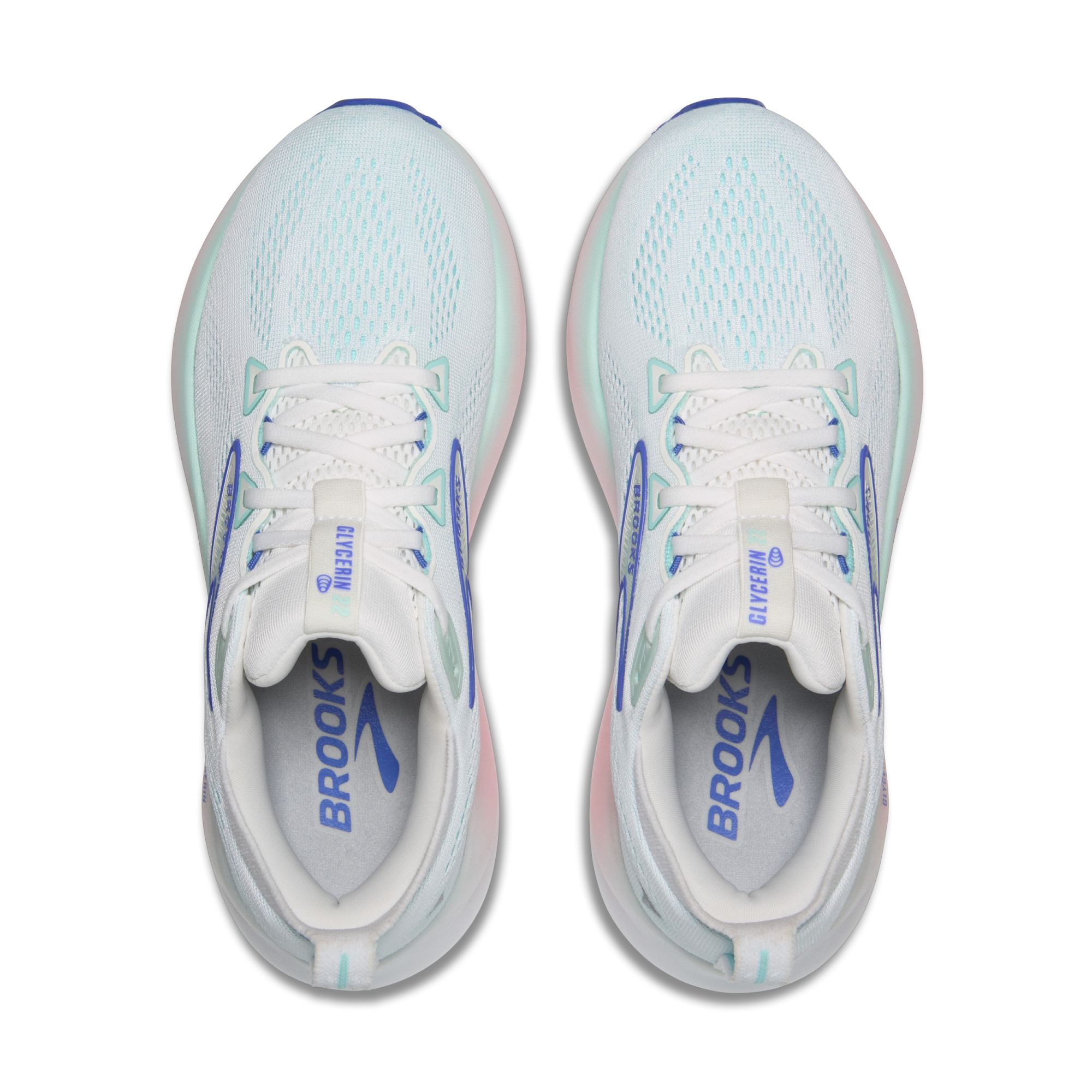 Brooks W Glycerin 22 white/limpet shell/amparo blue white 4