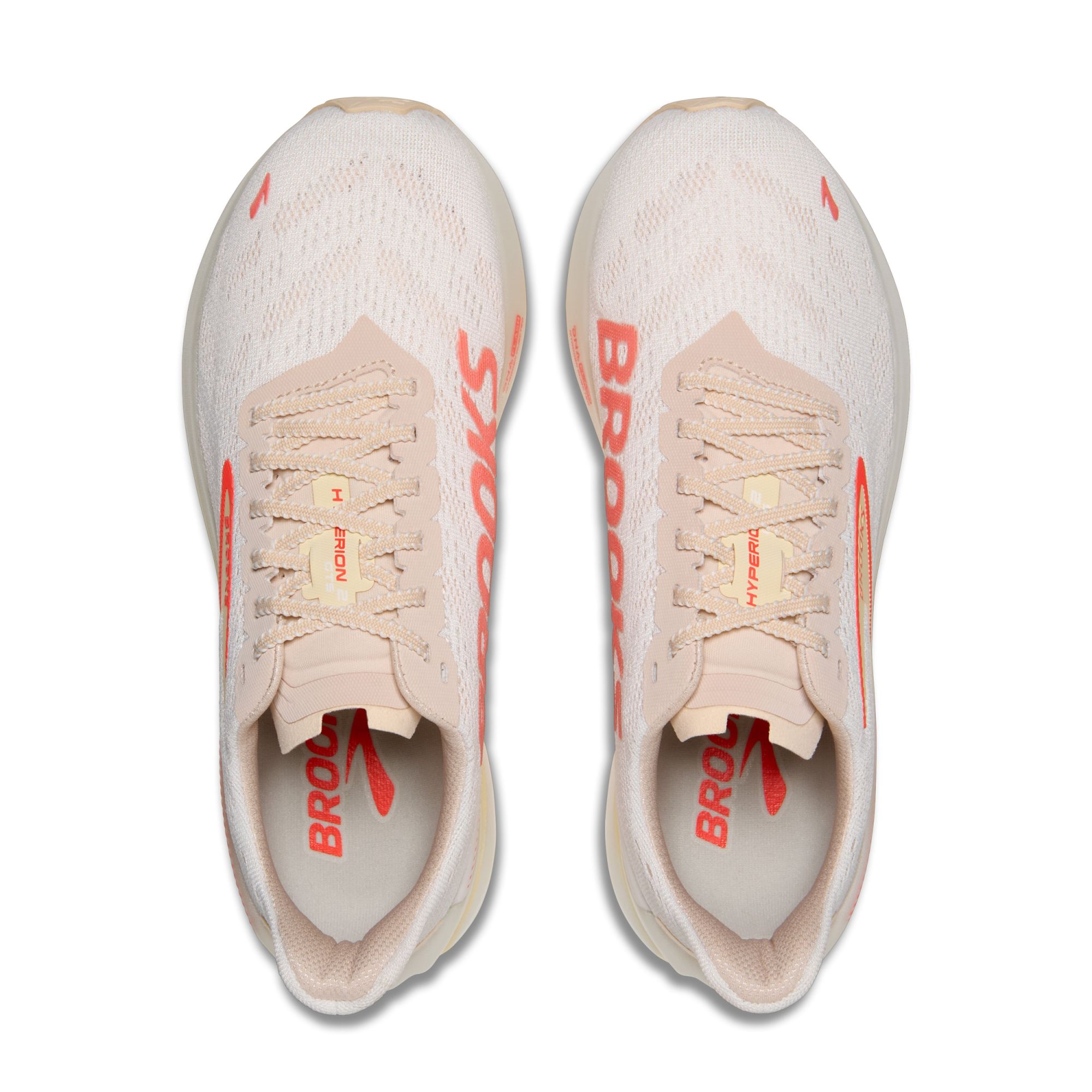 Brooks W Hyperion GTS 2 white/peach/coral coral 4