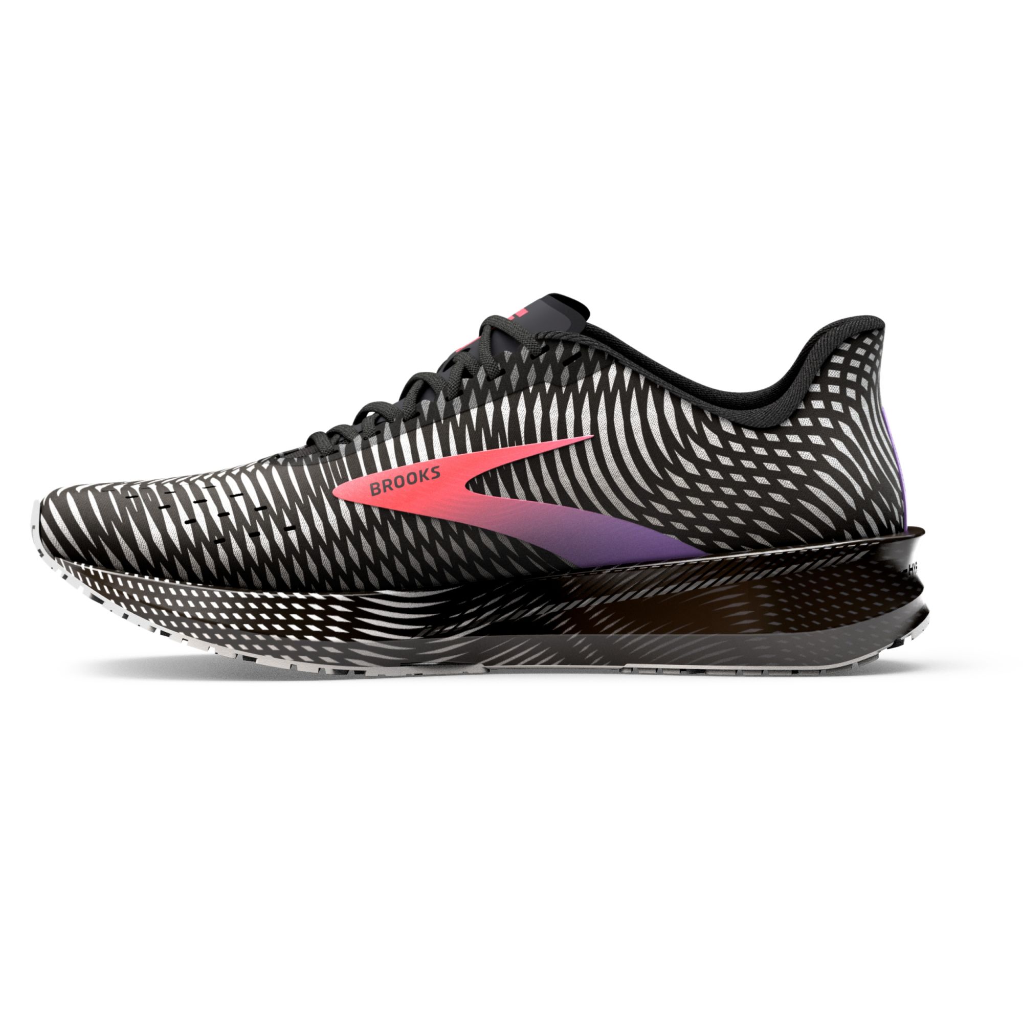 Brooks W Hyperion Tempo black/coral/purple purple 4