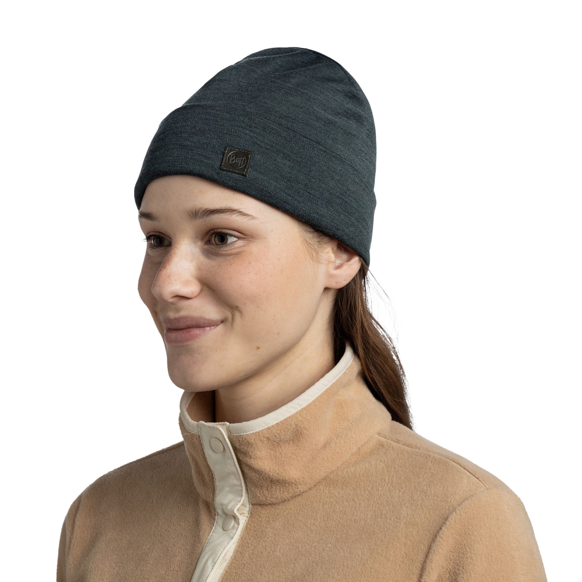 Buff Merino Heavyweight Beanie solid forest 4