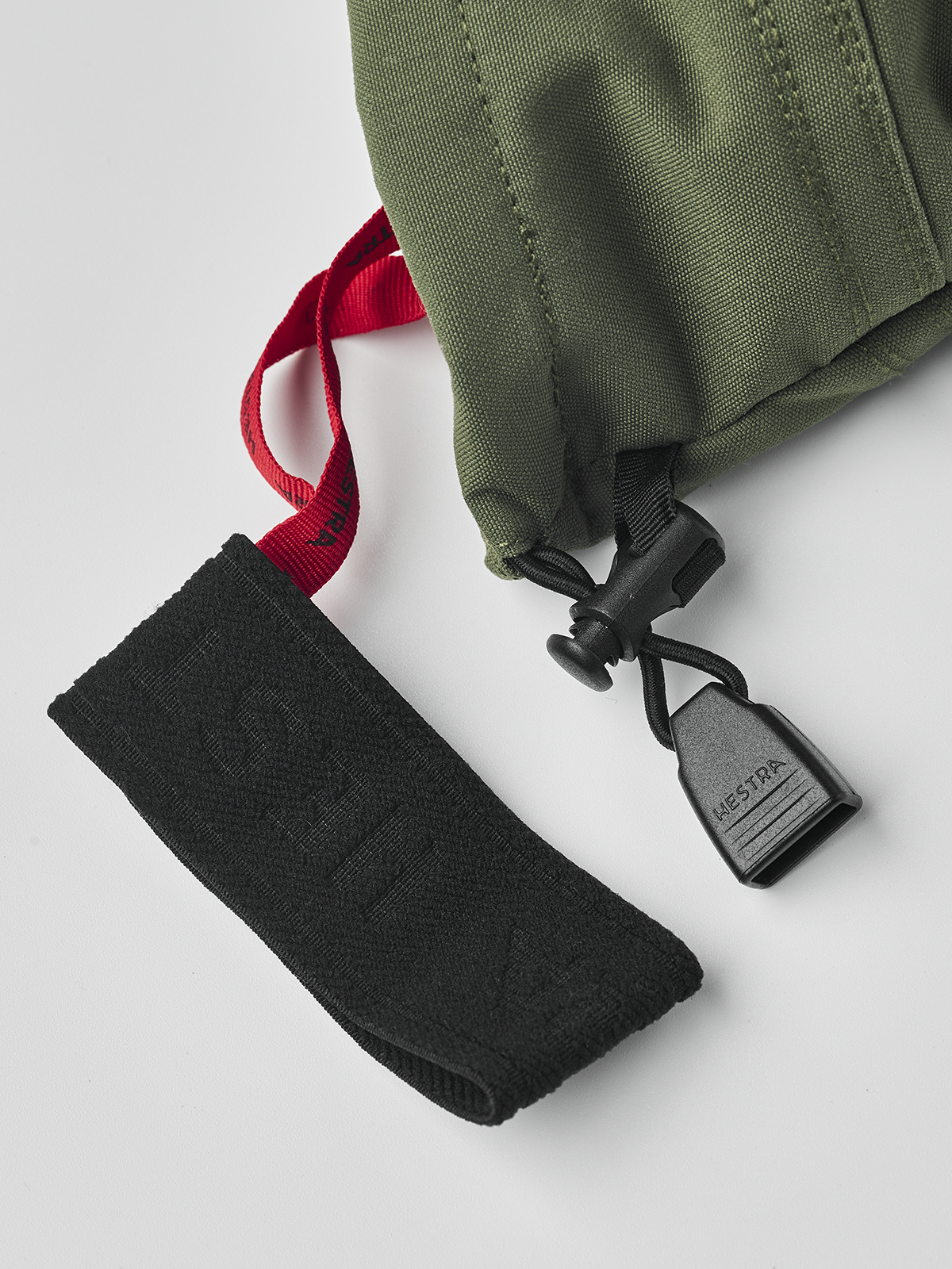 Hestra W Army Leather Heli Ski 5-Finger olive/offwhite 4