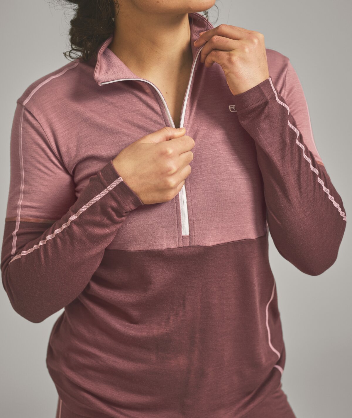 Ortovox W Rock'n'Wool Zip Neck white tea 4