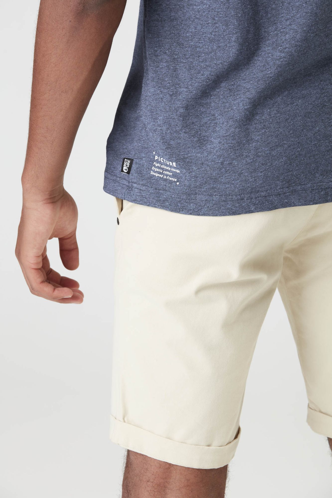 Picture Basemant Cork Tee dark blue melange dark blue 4