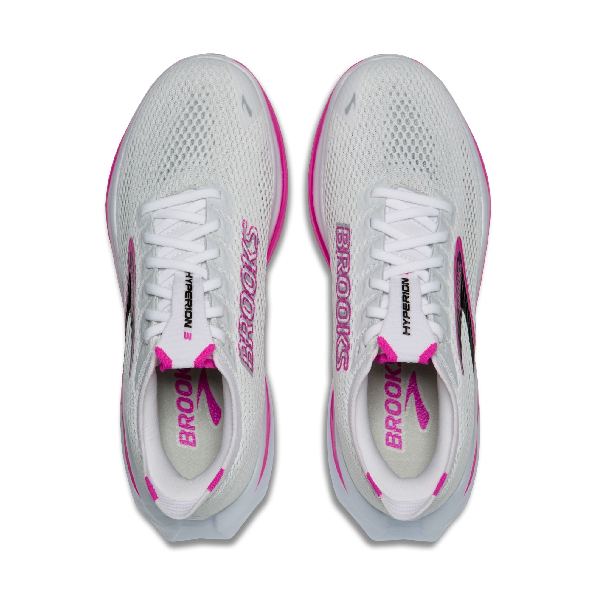 Brooks W Hyperion 3 white/luminary/cyber pink 5