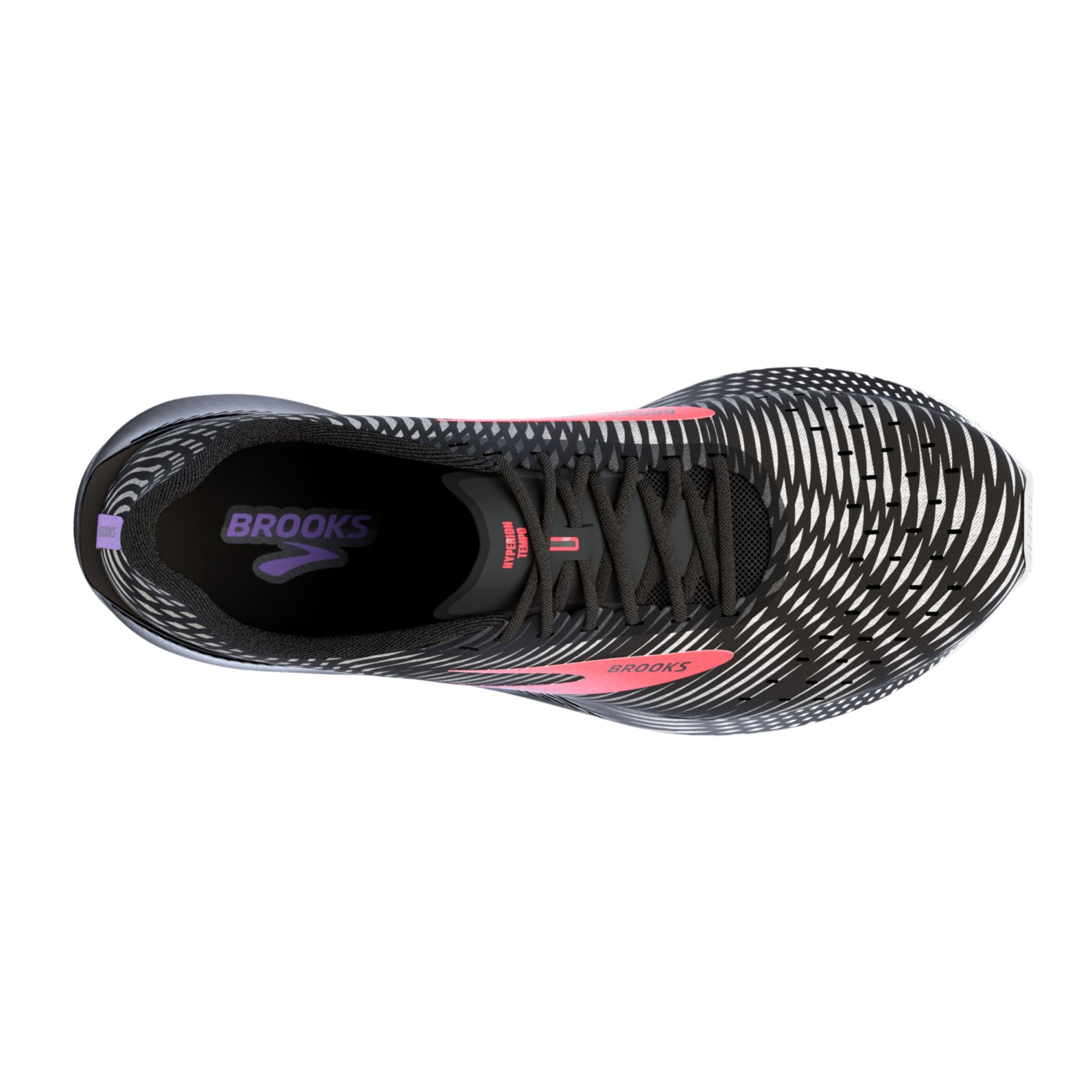 Brooks W Hyperion Tempo black/coral/purple purple 5