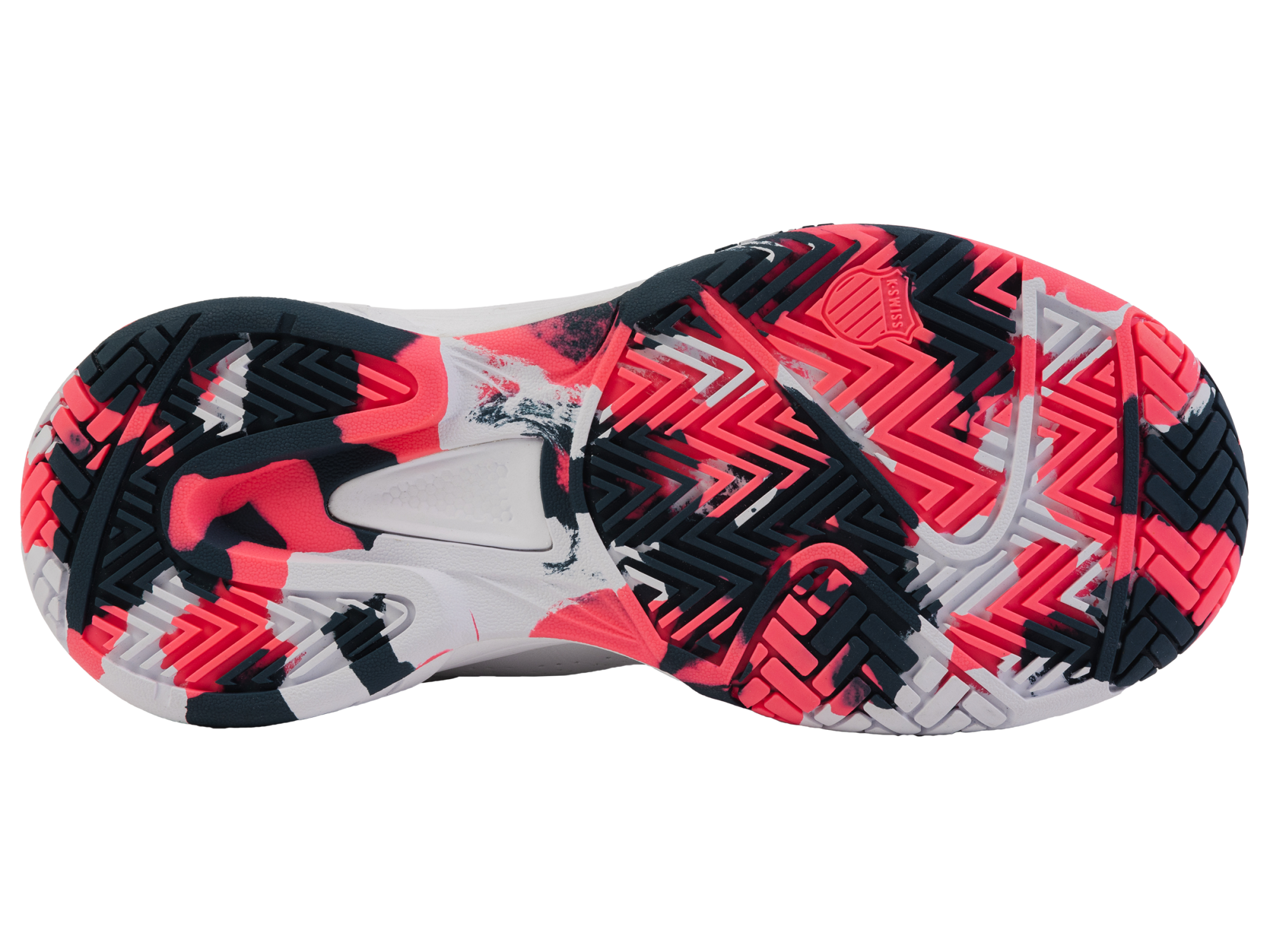 K-Swiss JR Court Express 2 Strap white/neonblaze Blaze 5