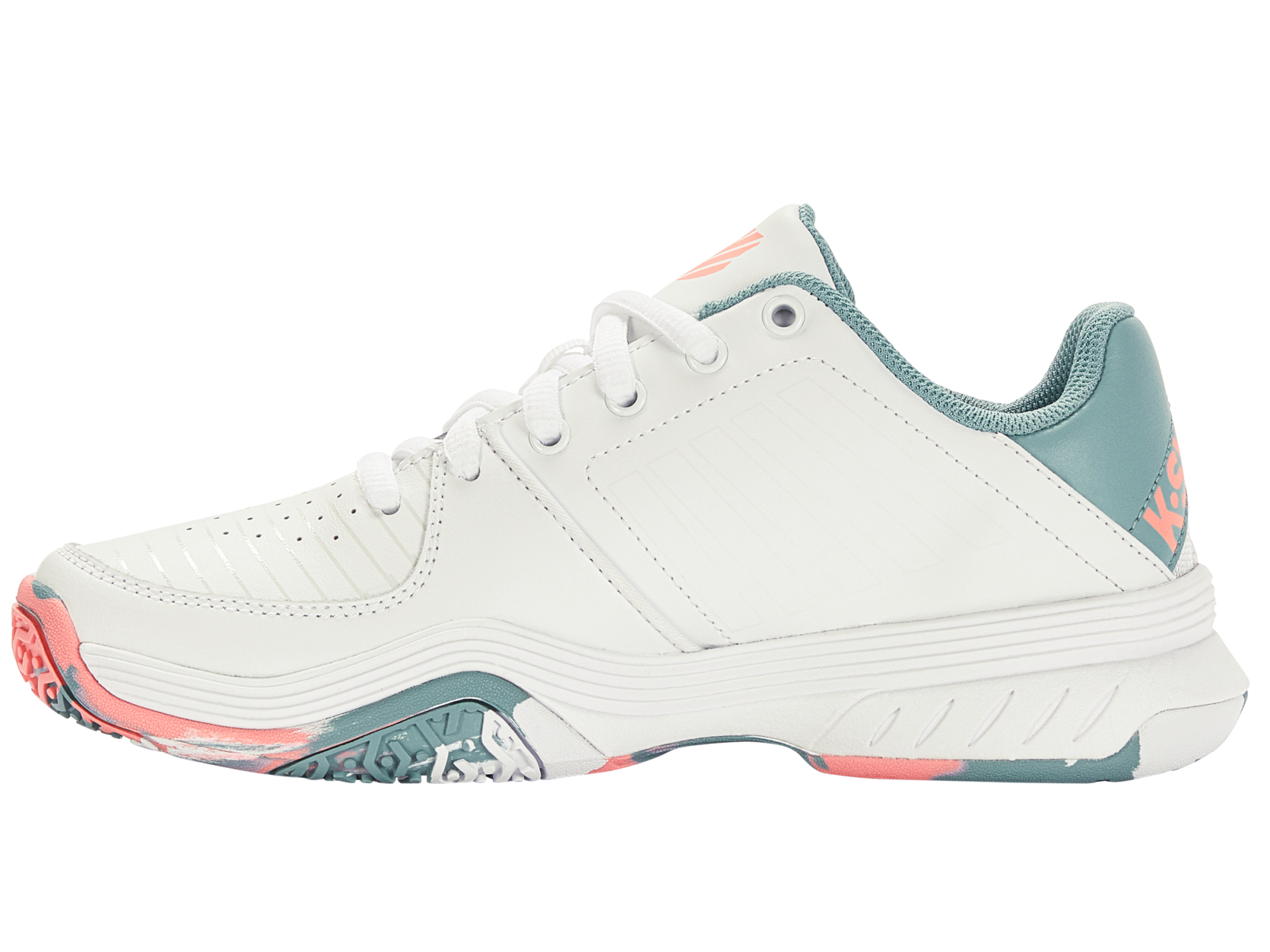 K-Swiss JR Court Express Omni white/blue/desert flower white 5