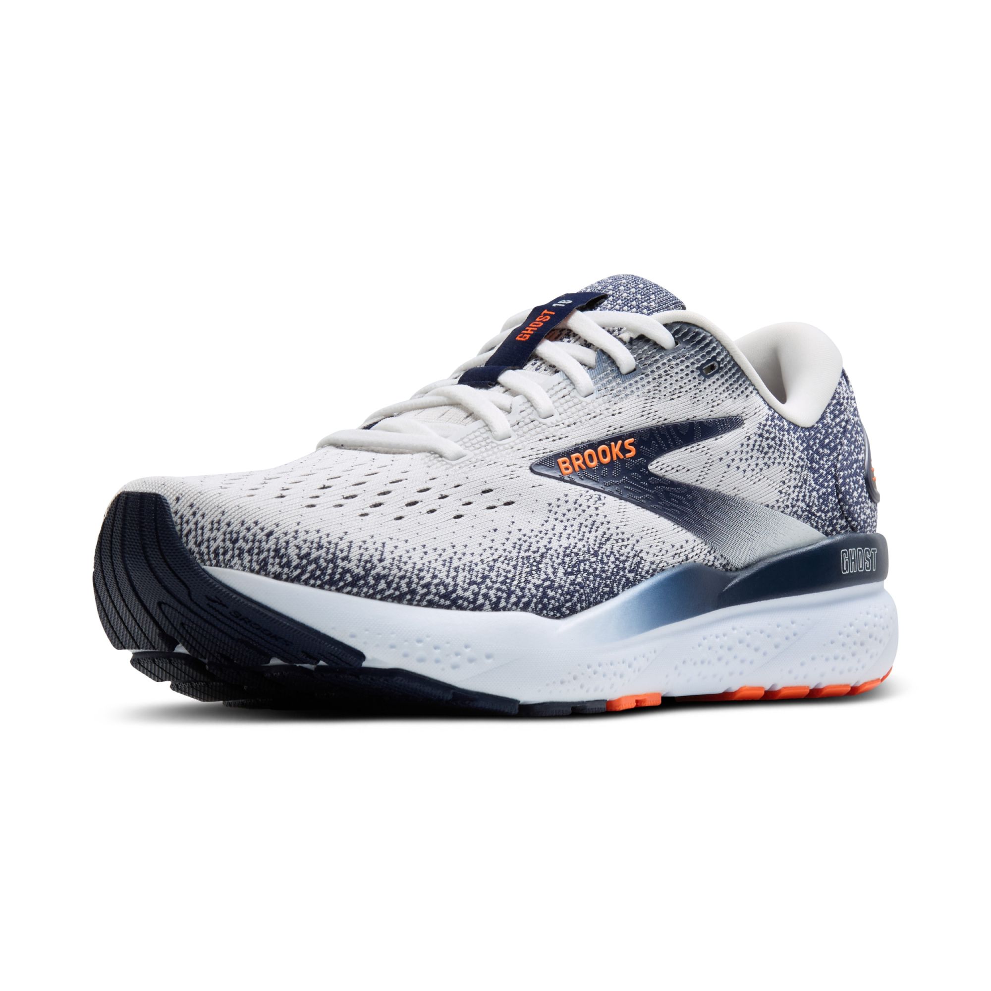Brooks Ghost 16 white/peacoat/orange orange 6