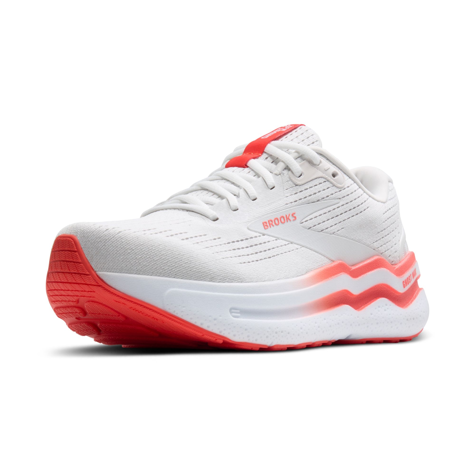 Brooks W Ghost Max 2 white/hot coral coral 6