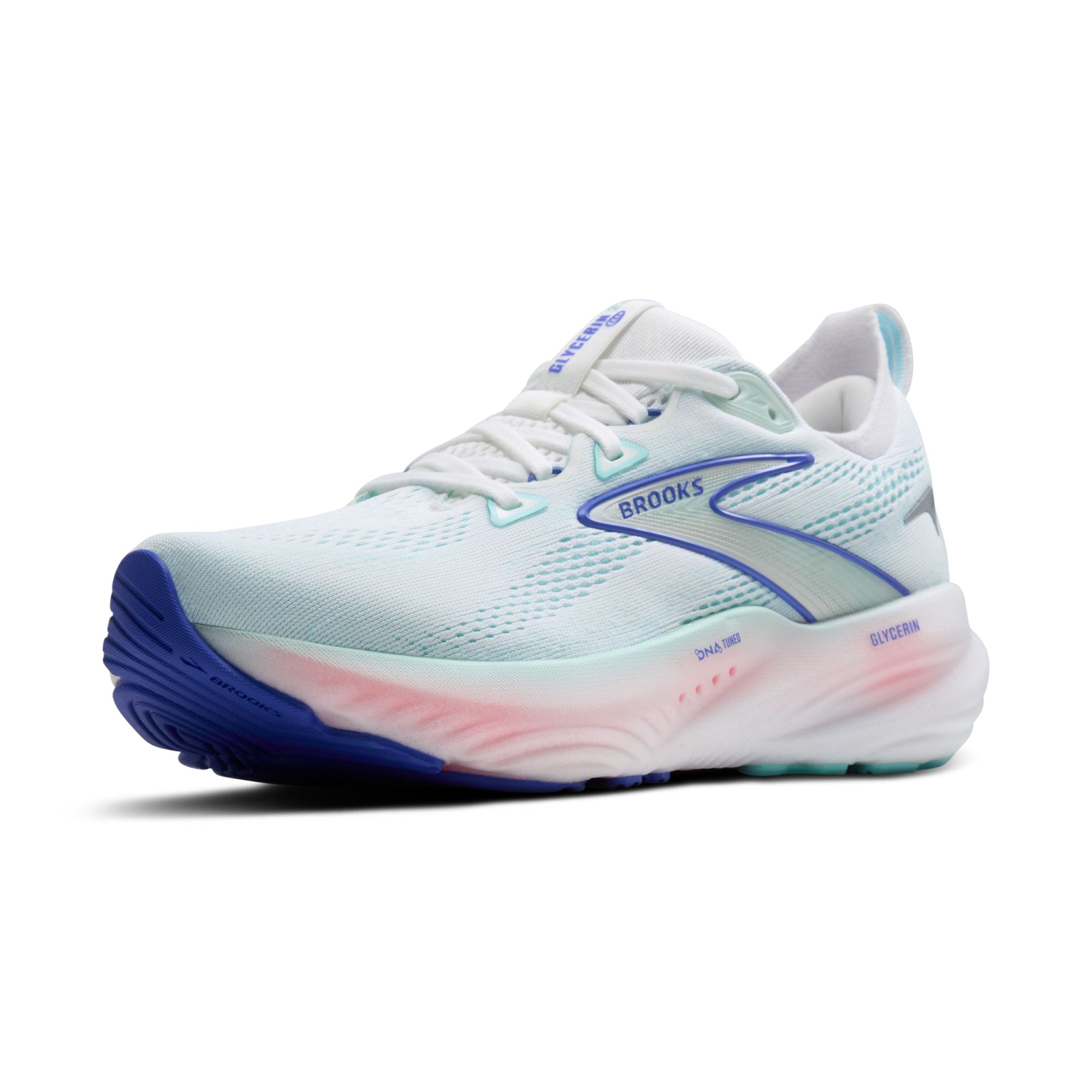 Brooks W Glycerin 22 white/limpet shell/amparo blue white 6