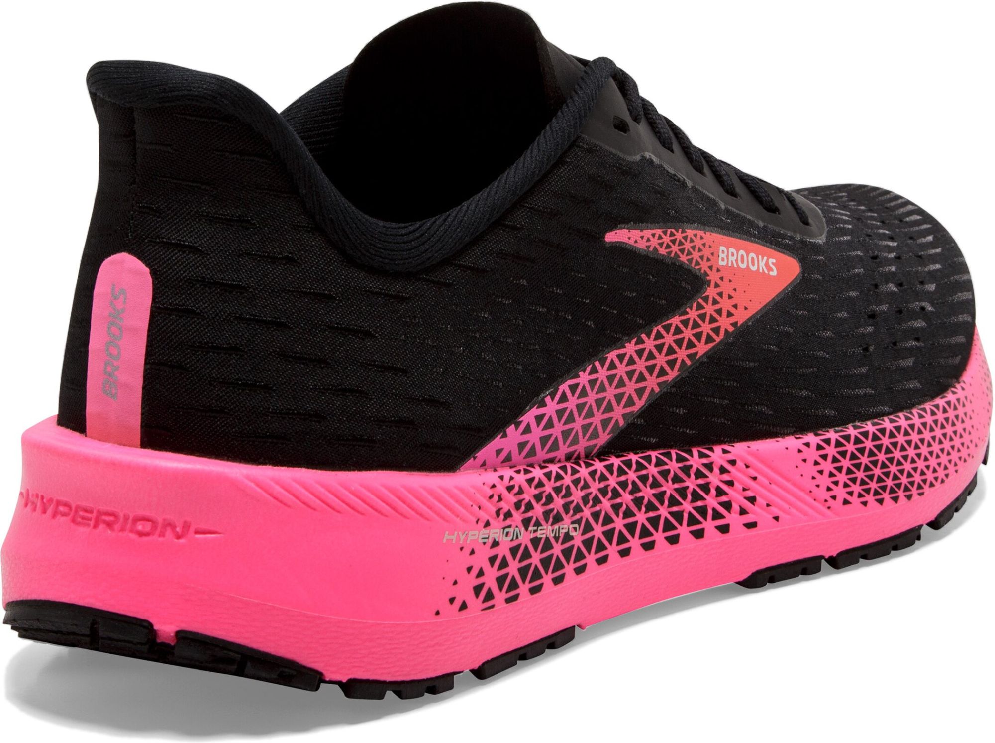 Brooks W Hyperion Tempo black/pink/hot coral black 6