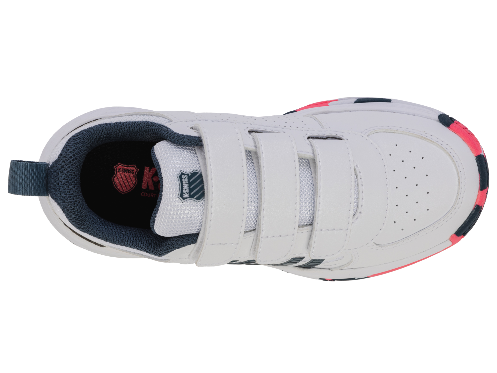 K-Swiss JR Court Express 2 Strap white/neonblaze Blaze 6