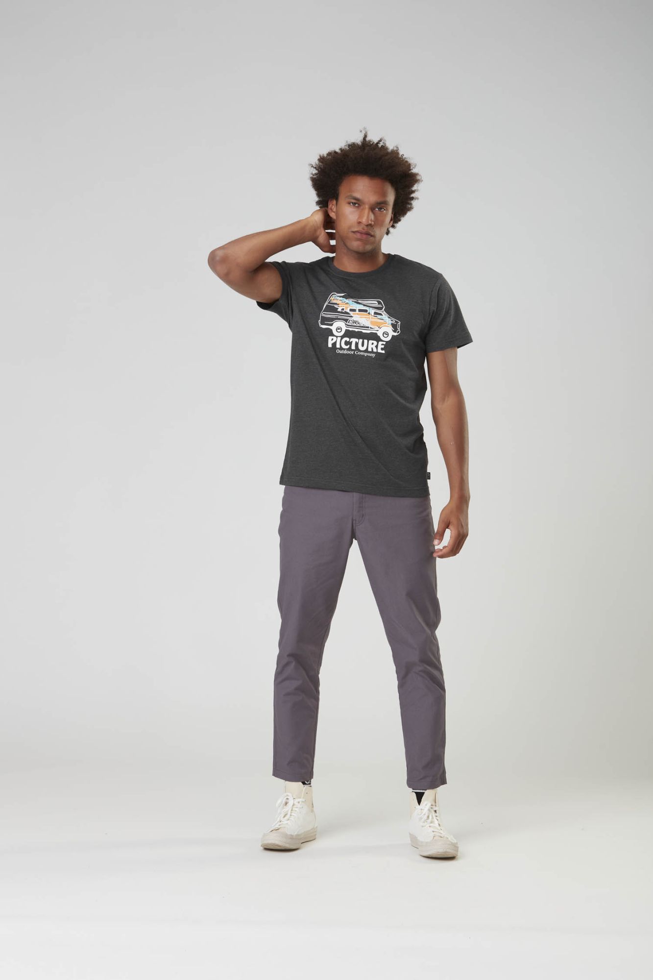 Picture Custom Van Tee dark grey melange dark grey 6